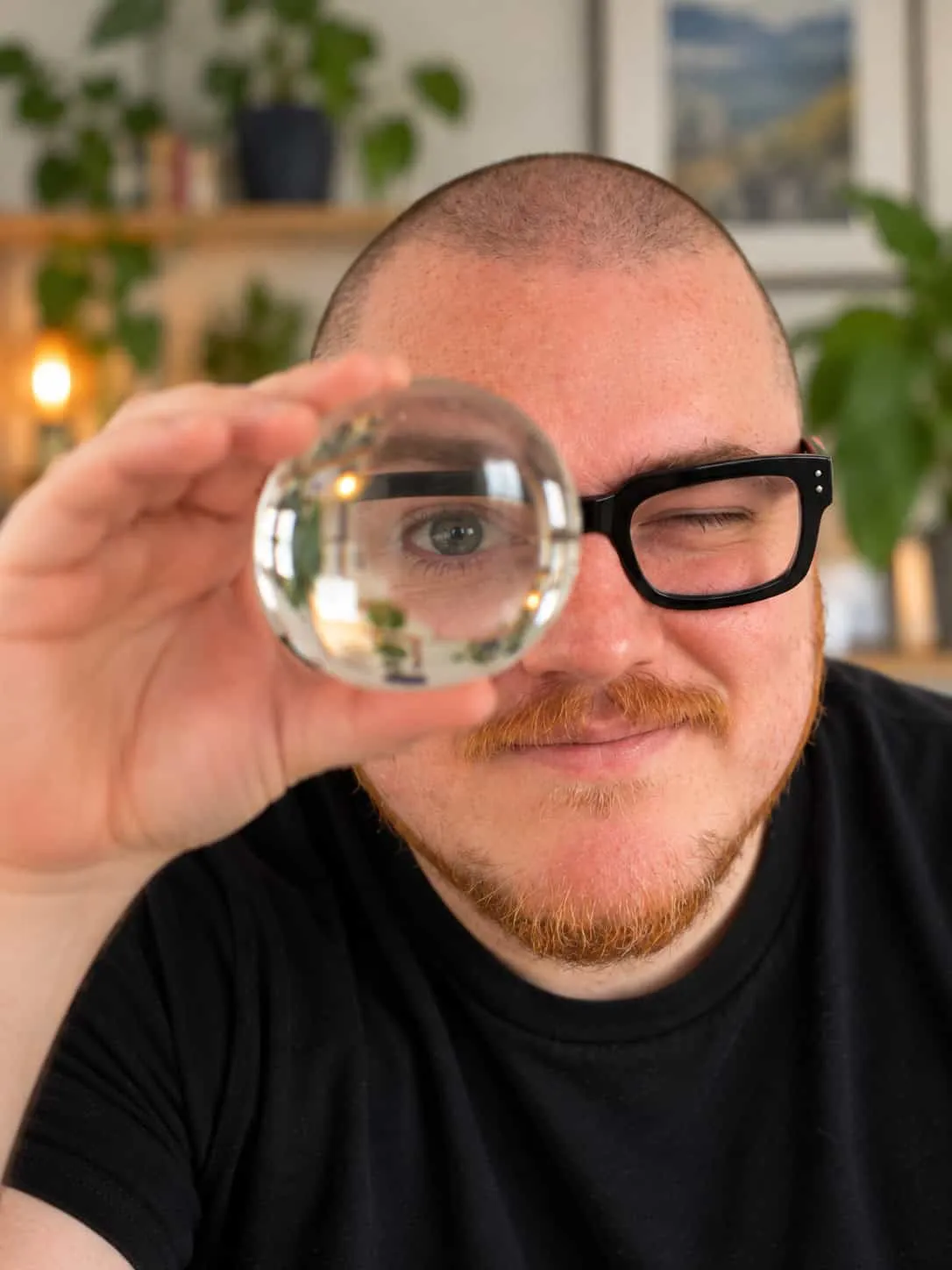Jim McGuire of Planet53 peering through a crystal ball