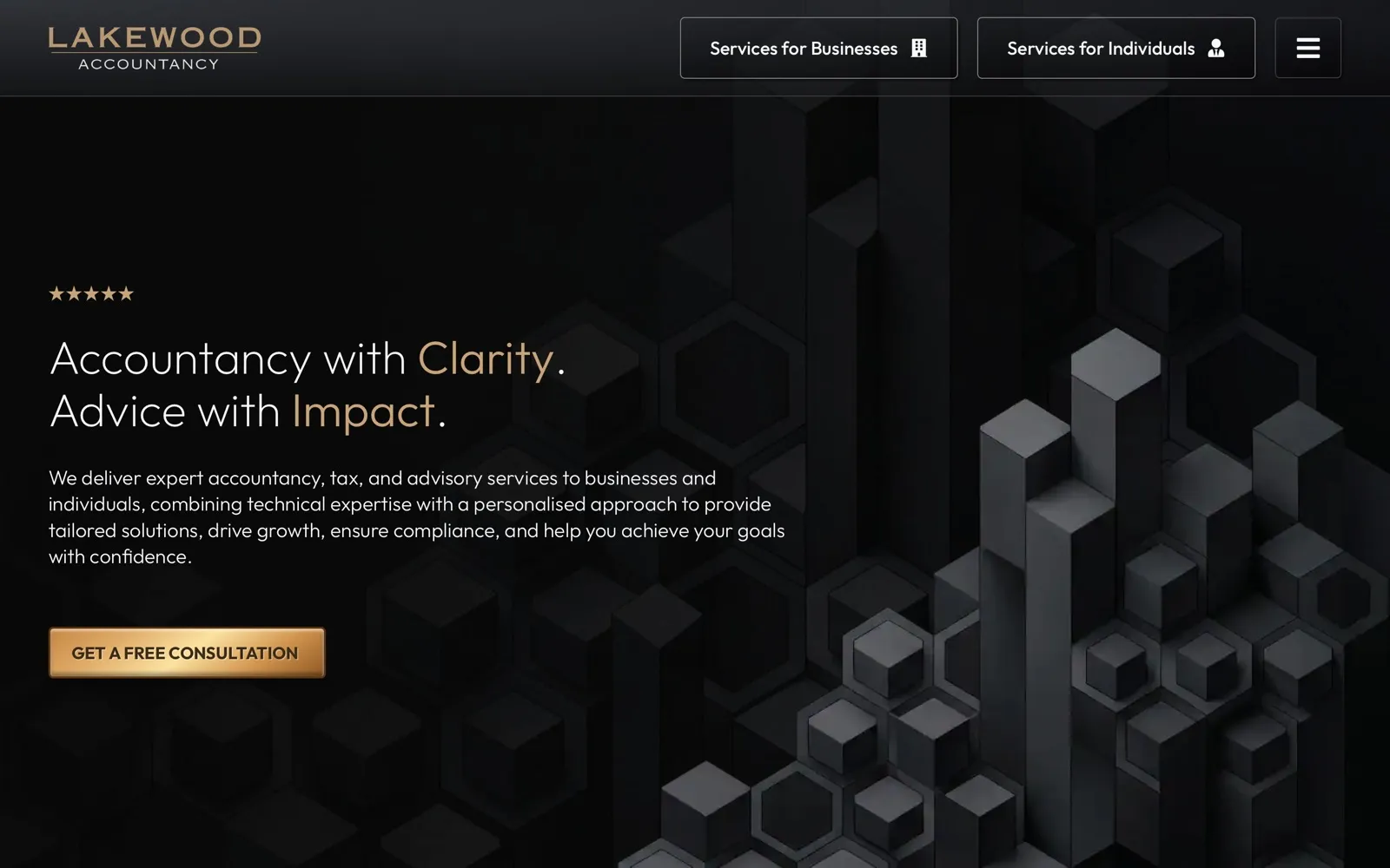 Lakewood Accountancy website homepage