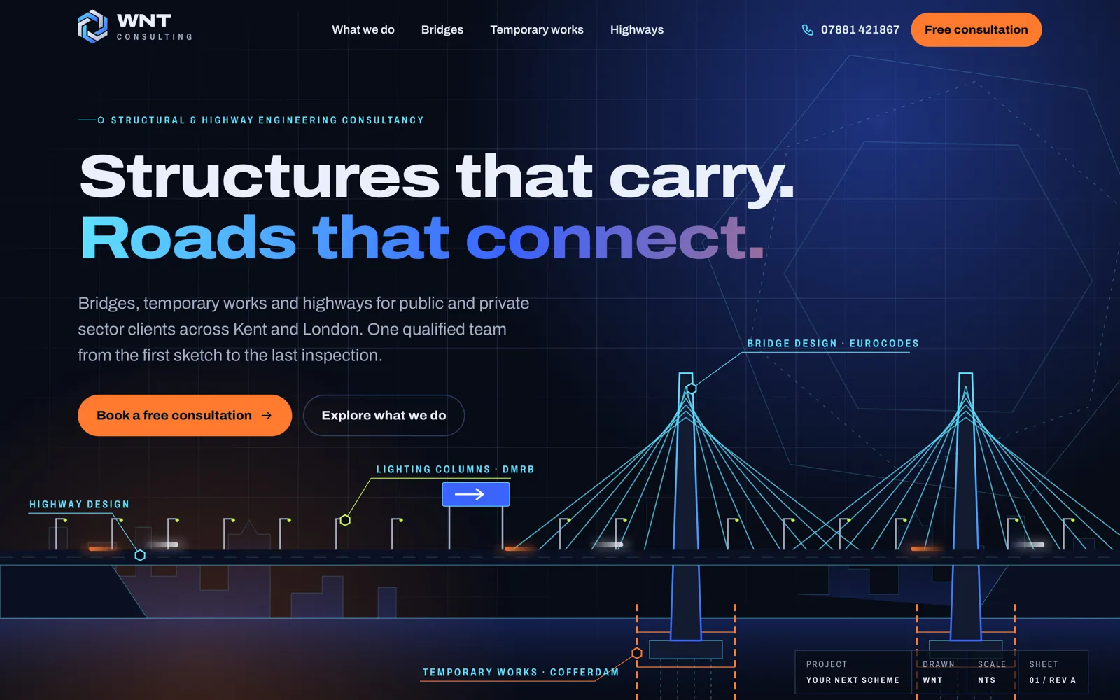 WNT Consulting website homepage